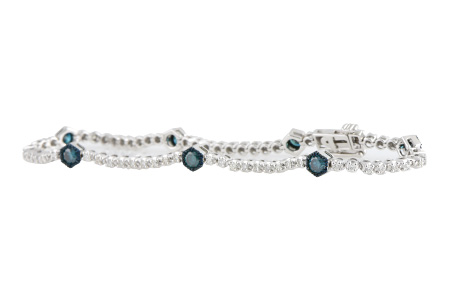 A206-74320: BRACELET .93 BLUE DIAS 1.62 TW
