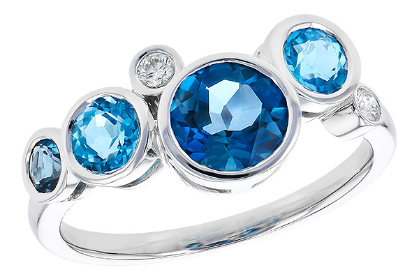 A291-34339: LDS RG 1.40 TW BLUE TOPAZ 1.45 TGW
