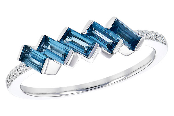 A291-36148: LDS RG .75 LONDON BLUE TOPAZ .82 TGW
