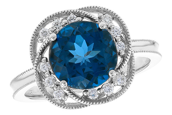 A292-21620: LDS RG 2.90 LONDON BLUE TOPAZ 3.05 TGW (9MM LBT)