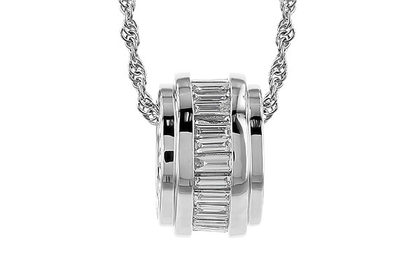 A292-27020: NECKLACE .46 TW BAGUETTE