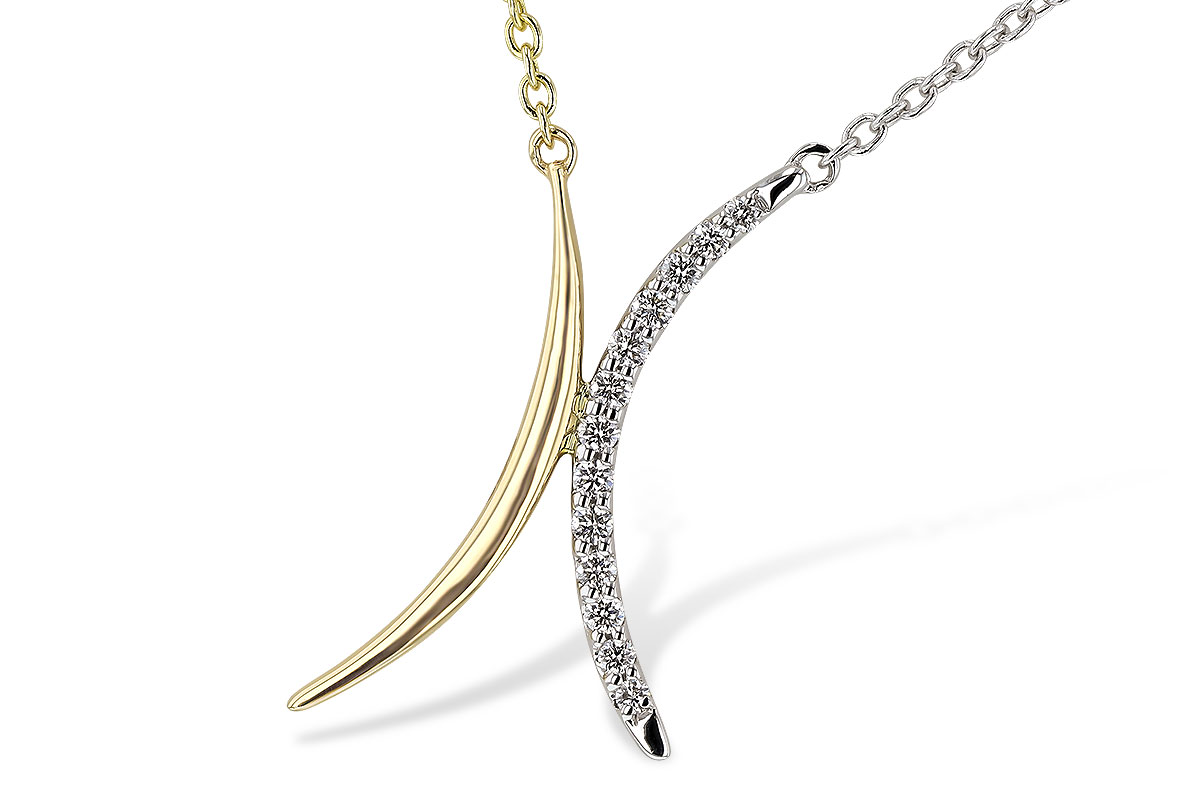A293-09757: NECKLACE .14 TW (18")