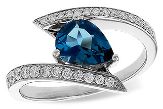 A293-10666: LDS RG 1.04 LONDON BLUE TOPAZ 1.28 TGW (8x6MM)