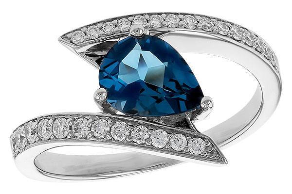 A293-10666: LDS RG 1.04 LONDON BLUE TOPAZ 1.28 TGW (8x6MM)