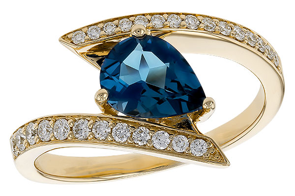 A293-10666: LDS RG 1.04 LONDON BLUE TOPAZ 1.28 TGW (8x6MM)