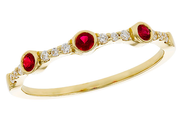 A293-12502: LDS WED RG .15 RUBY .24 TGW
