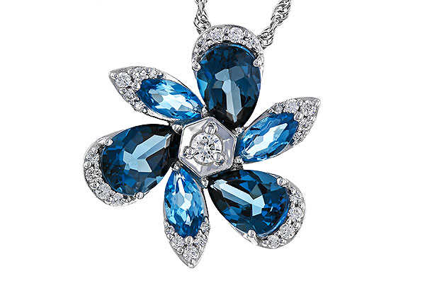 A293-13393: NECKLACE 3.03 BLUE TOPAZ 3.22 TGW