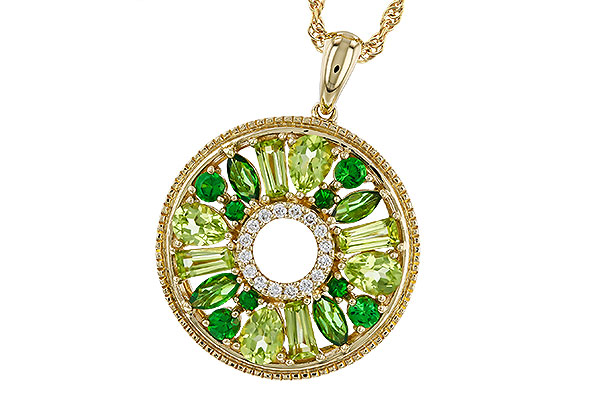 A293-13402: NECKLACE 1.47 SEMI-PREC (PER & GR.GT) 1.52 TGW