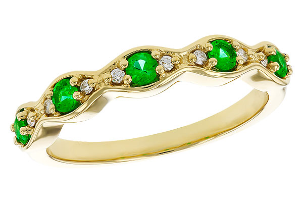 A293-17920: LDS WED RG .21 TW EMERALD .27 TGW