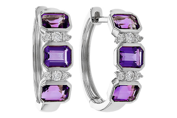 A293-17939: EARRING 1.05 TW AMETHYST 1.16 TGW