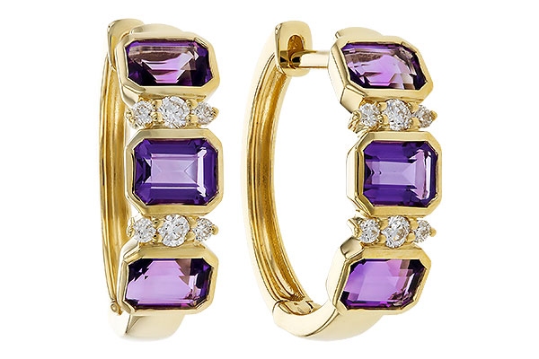 A293-17939: EARRING 1.05 TW AMETHYST 1.16 TGW