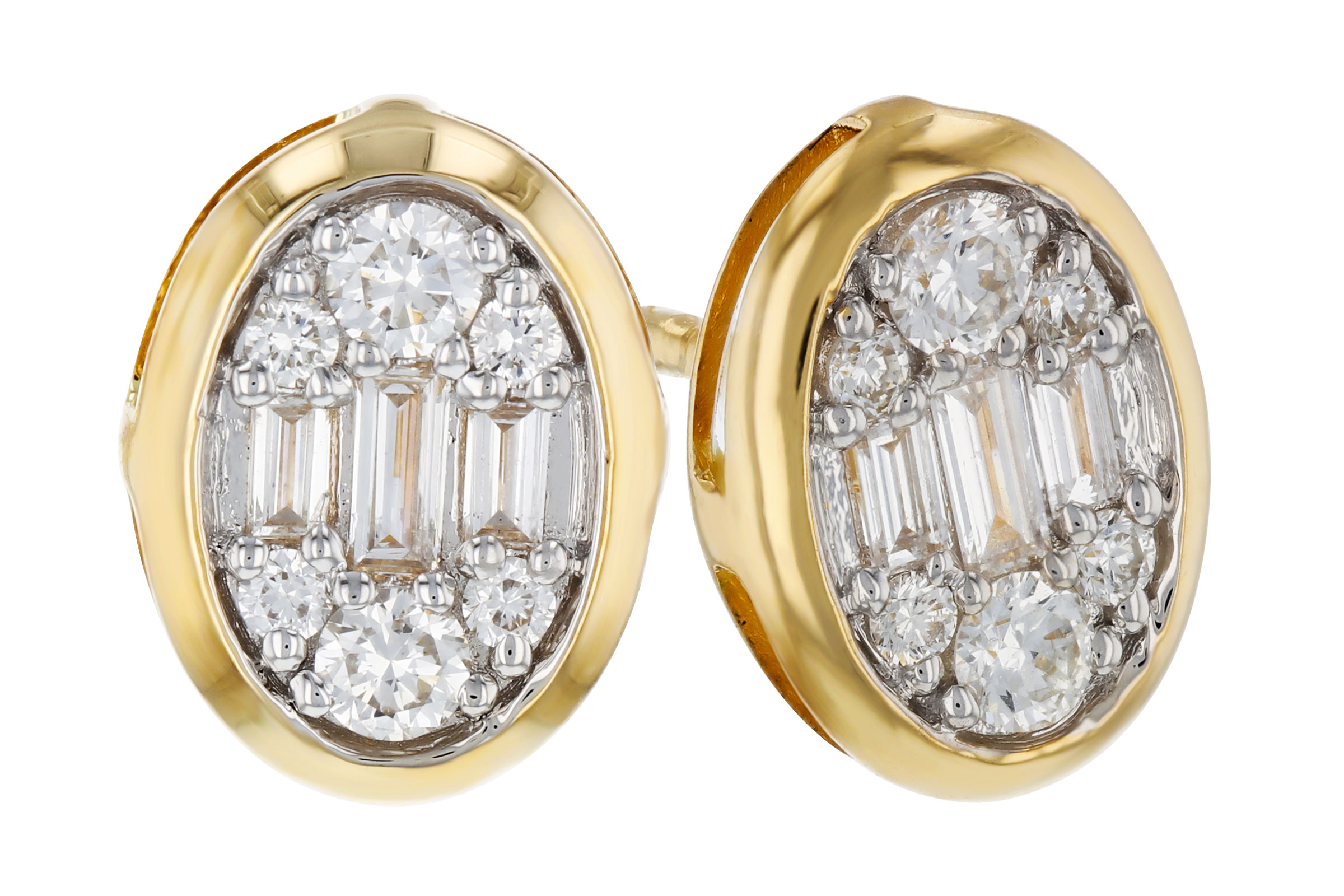 A294-02520: EARRINGS .08 TW BAGUETTE .24 TW