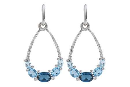 B206-76129: EARR 3.75 BLUE TOPAZ 4.17 TGW
