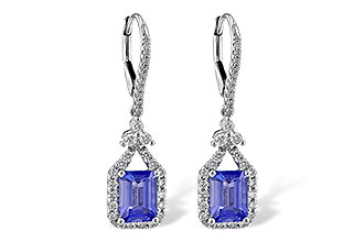 B208-55229: EARR 1.60 TW TANZANITE 2.08 TGW