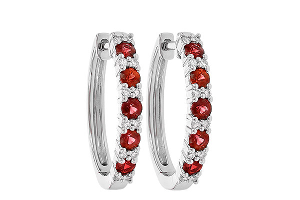 B208-58893: EARR .90 RUBY 1.08 TGW
