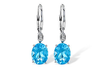 B208-63366: EARR 3.70 TW BLUE TOPAZ 3.75 TGW (9x7MM BT)