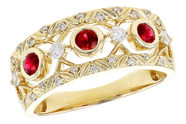 B291-34302: LDS WED RG .40 RUBY .63 TGW