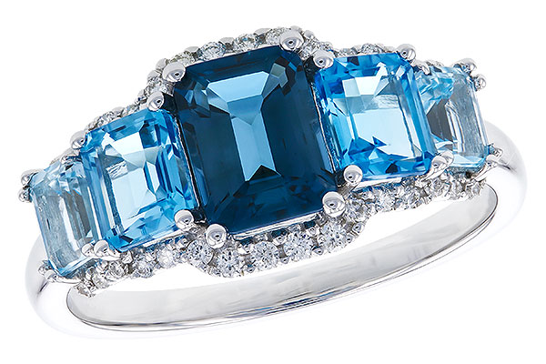 B292-21620: LDS RG 2.15 TW BLUE TOPAZ 2.30 TGW