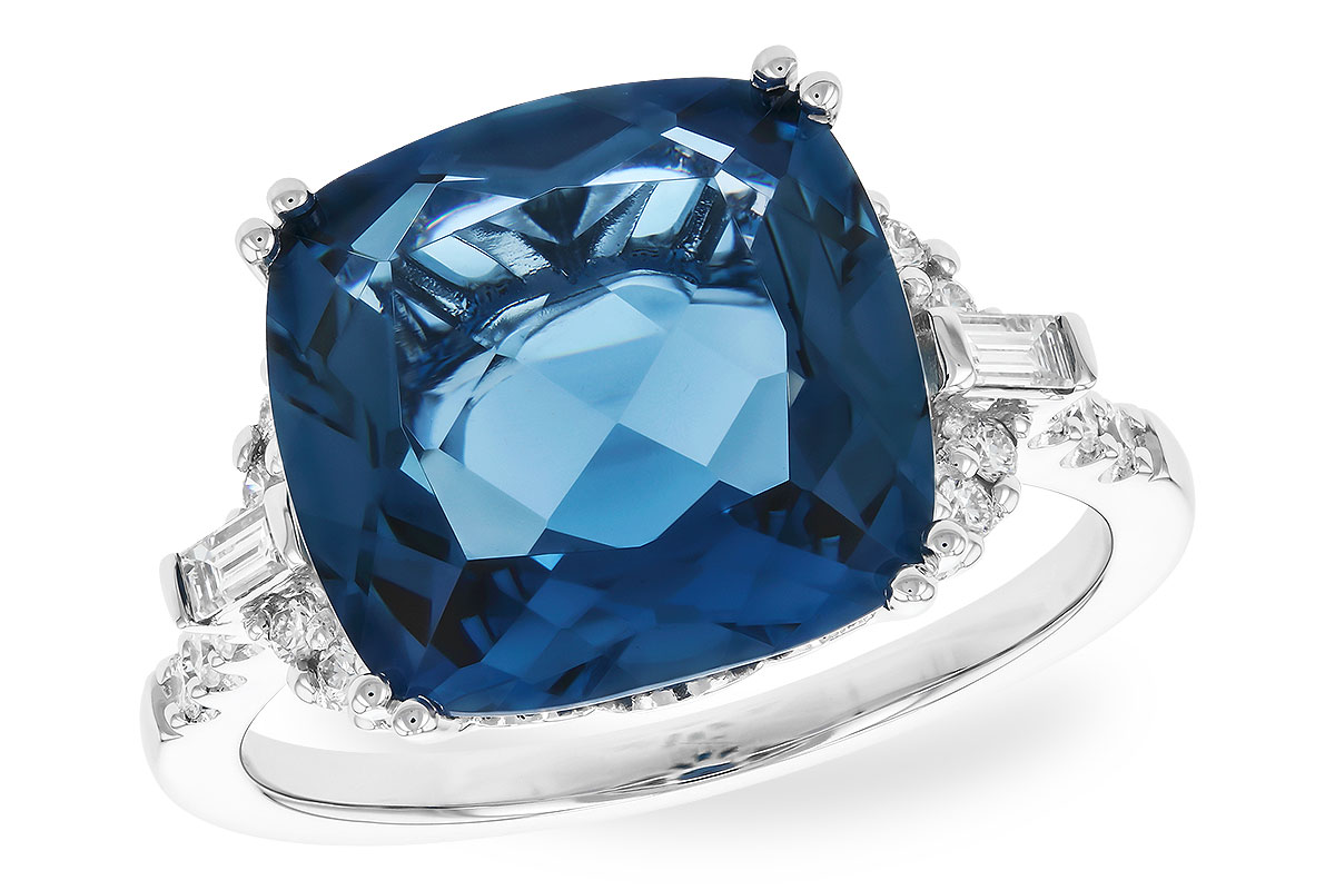 B292-22529: LDS RG 9.00 LONDON BLUE TOPAZ 9.25 TGW (12MM LBT)