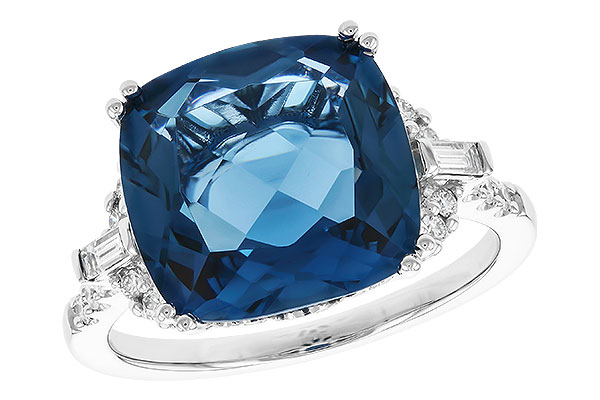 B292-22529: LDS RG 9.00 LONDON BLUE TOPAZ 9.25 TGW (12MM LBT)