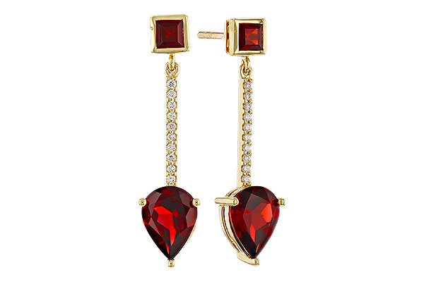 B293-11557: EARRINGS 2.70 TW GARNET 2.77 TGW