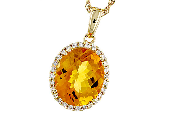 B293-12511: NECKLACE 3.85 CITRINE 4.07 TGW (12x10MM OV)