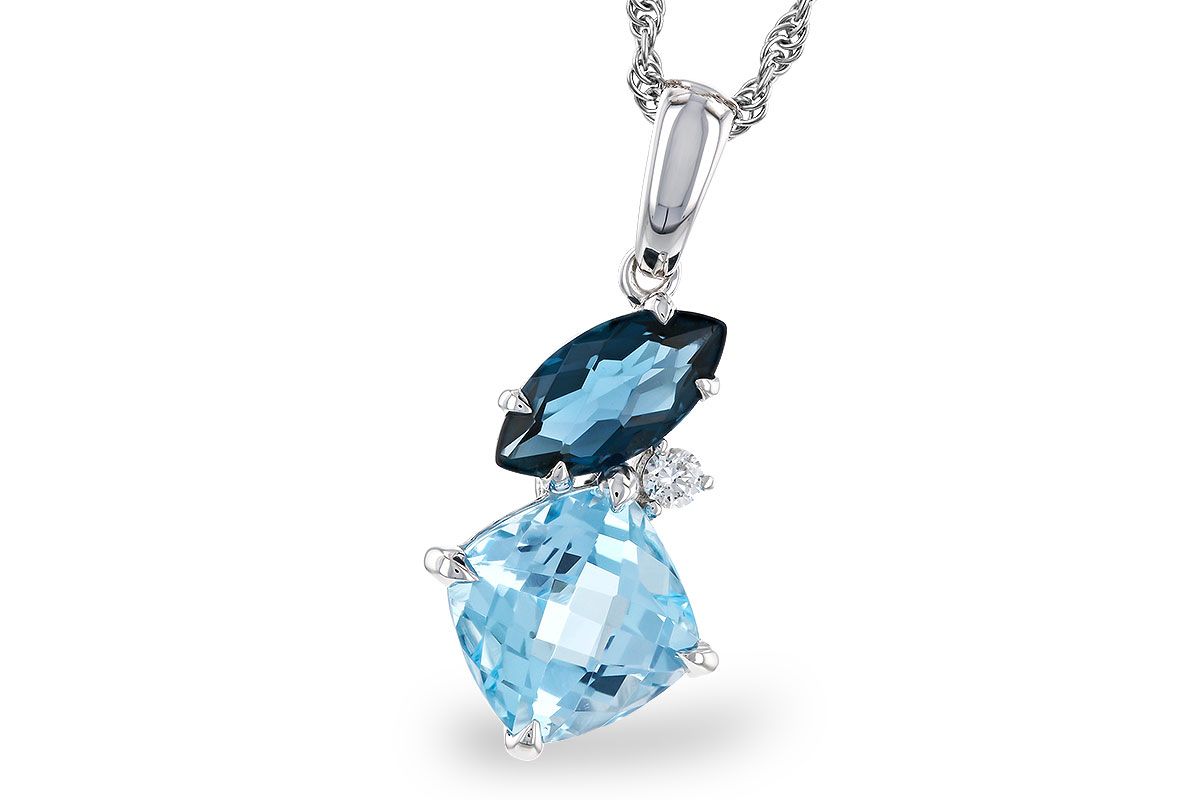 B293-13366: NECKLACE 2.37 TW BLUE TOPAZ 2.40 TGW