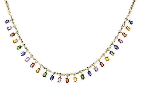 B293-13384: NECK 6.75 MULTI-COLOR SAPP 7.21 TGW (17.25")