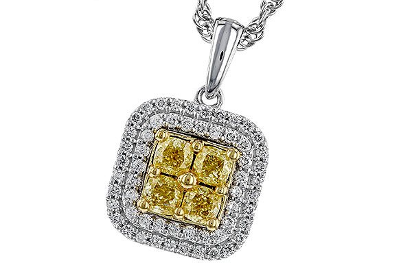 B293-13393: NECK .52 FANCY YELLOW DIAMONDS .72 TW