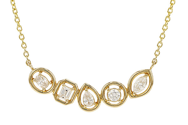 B293-16102: NECKLACE .50 TW FANCY CUT DIAS (18")