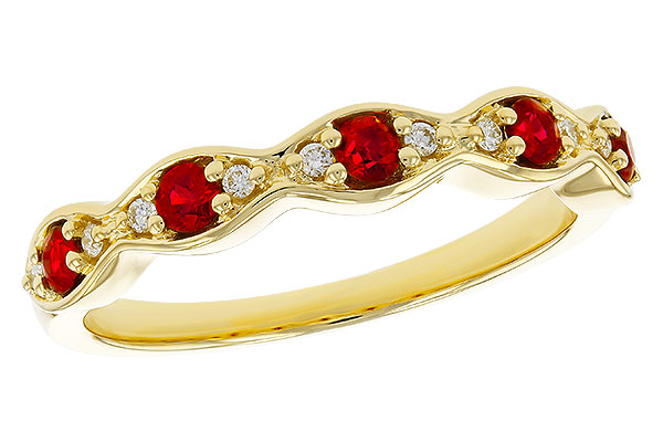 B293-17929: LDS WED RG .28 RUBY .34 TGW