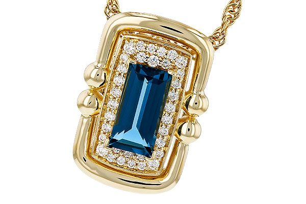 B294-00675: NECK .84 LONDON BLUE TOPAZ .96 TGW (8x4MM LBT)