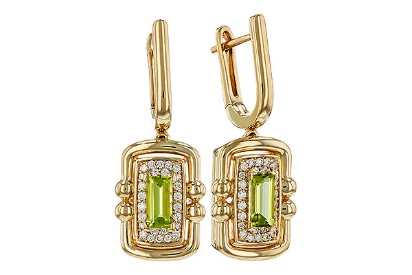 B294-00684: EARRINGS .71 TW PERIDOT .88 TGW (6x3MM PER)