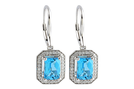 C205-85184: EARR 2.20 BLUE TOPAZ 2.36 TGW