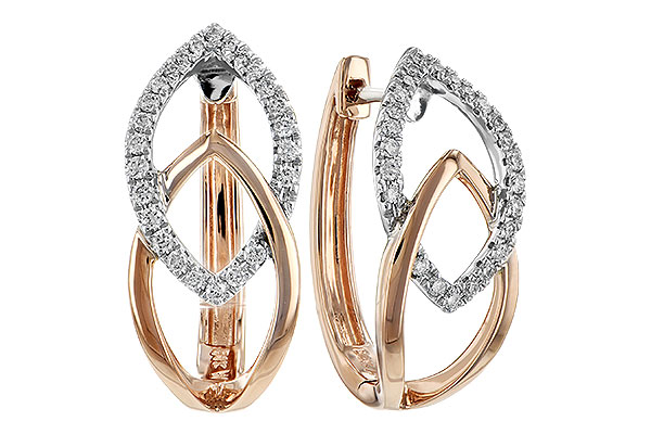 C207-71620: EARRING .25 TW (ROSE & WG)