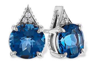 C292-23393: EARR 1.88 TW LONDON BLUE TOPAZ 1.90 TGW (6MM RD)