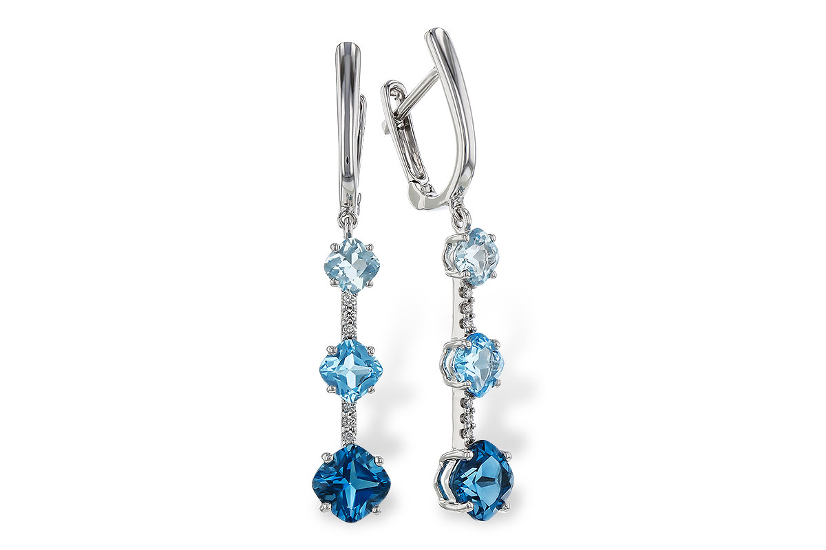 C293-10702: EARRINGS 2.41 TW BLUE TOPAZ 2.45 TGW