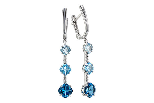 C293-10702: EARRINGS 2.41 TW BLUE TOPAZ 2.45 TGW
