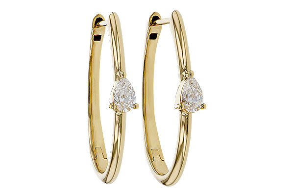 C293-11584: EARRINGS .45 TW PEAR DIAMONDS
