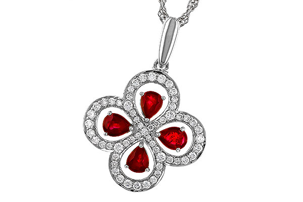 C293-11593: NECKLACE .68 RUBY TW .96 TGW