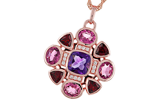 C293-12457: NECKLACE 2.76 SEMI-PREC (AM,GT,PT) 2.82 TGW