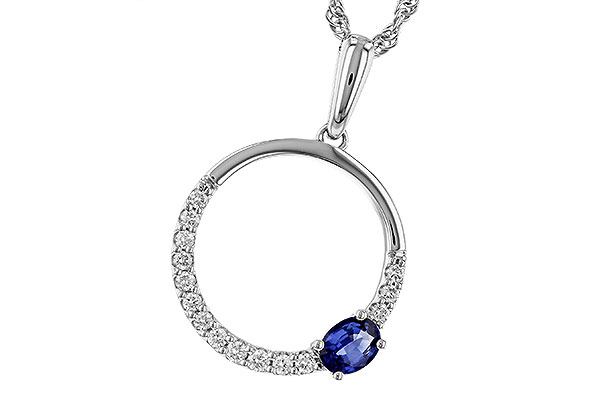 C293-12466: NECKLACE .28 SAPPHIRE .43 TGW