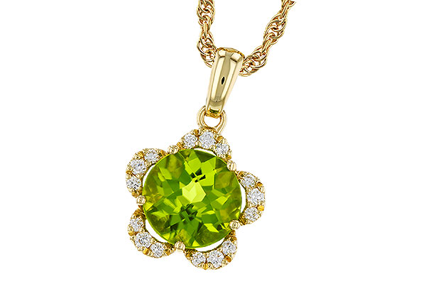 C293-17920: NECKLACE 2.16 PERIDOT 2.28 TGW (8MM RD)