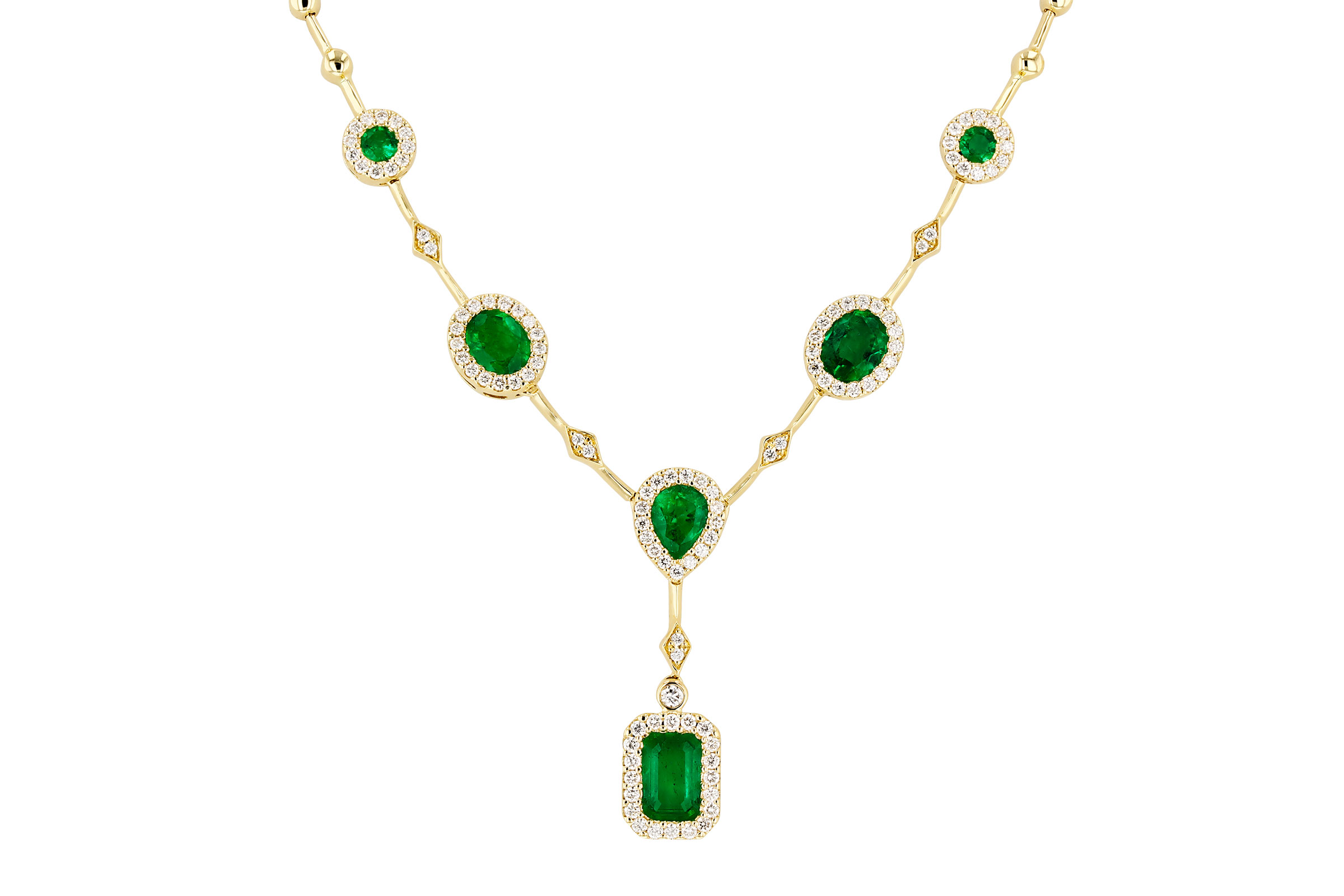 C294-02457: NECKLACE 1.66 TW EMERALD 2.08 TGW (17")