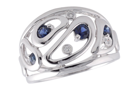 D203-15238: LDS WED RG .40 SAPPH .43 TGW