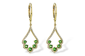 D208-55220: EARR .64 GREEN GARNET .98 TGW