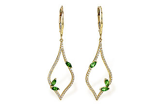 D208-60711: EARR .42 GREEN GARNET .77 TGW