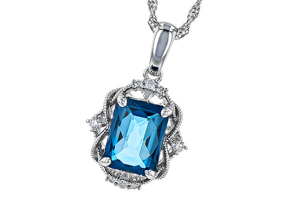 D291-30666: NECK 1.68 LONDON BLUE TOPAZ 1.73 TGW (8x6MM LBT)