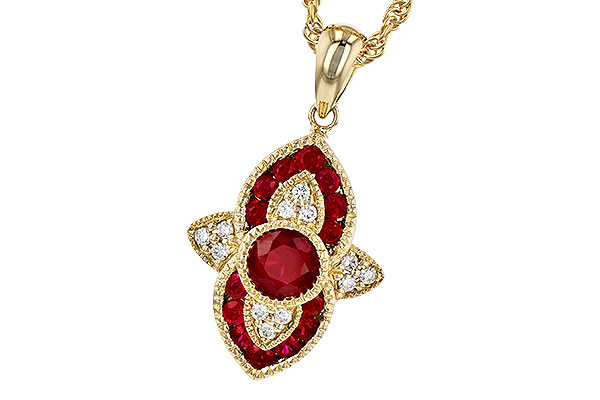D291-30711: NECK .63 TW RUBY .70 TGW