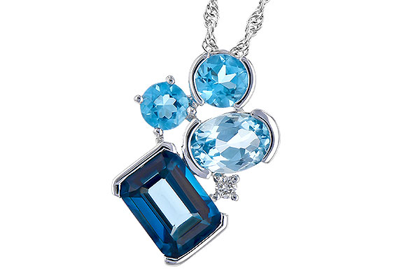 D291-34320: NECK 3.08 BLUE TOPAZ TW 3.11 TGW